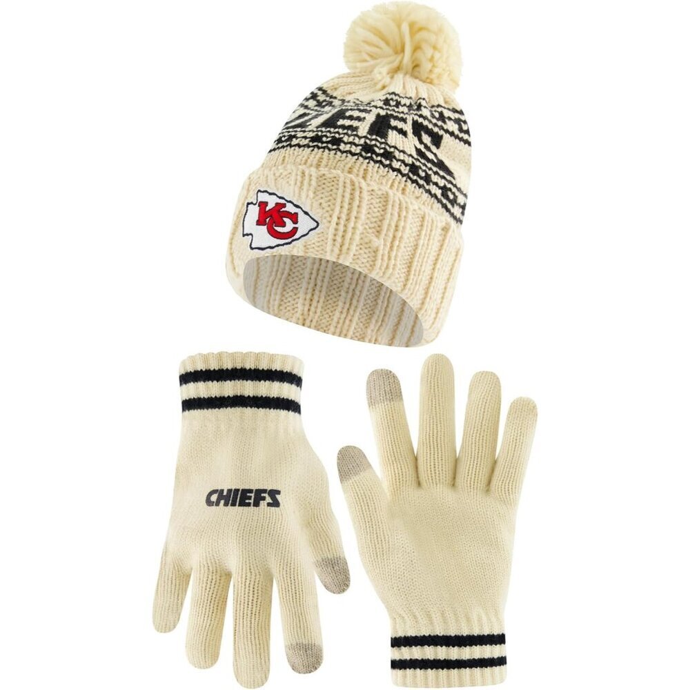 Adult NFL Beanie and Gloves Set Warm Touch Screen Winter Accessories